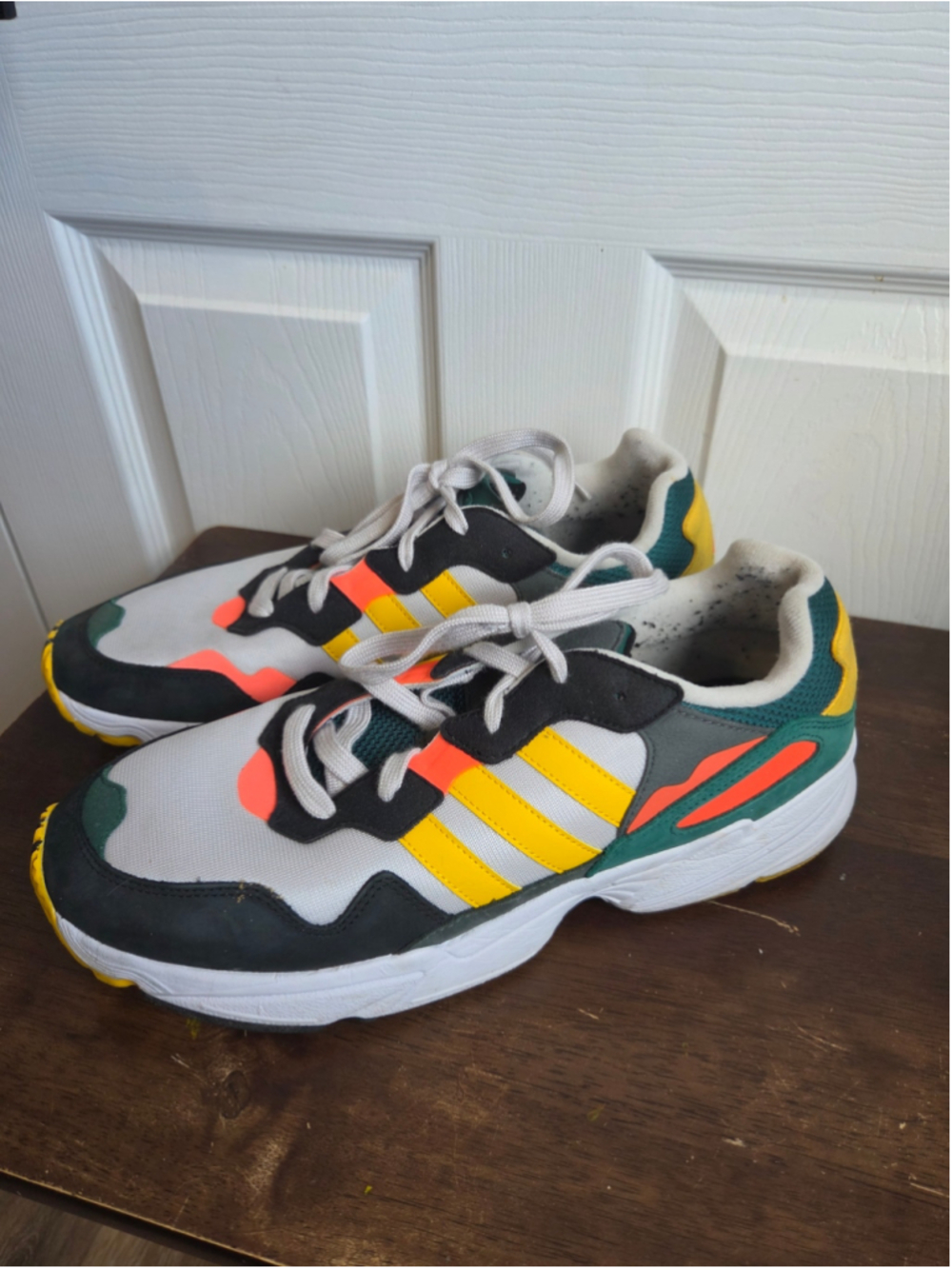 Men's Adidas Sneakers Size 12 Grey Green Yellow Orange